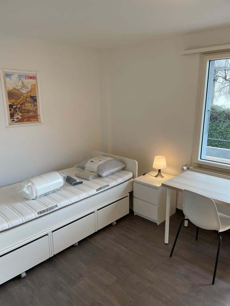 WG-Zimmer mit eigenem Balkon inkl. Möbel, Strom und Internet - Mitten in Visp (2)