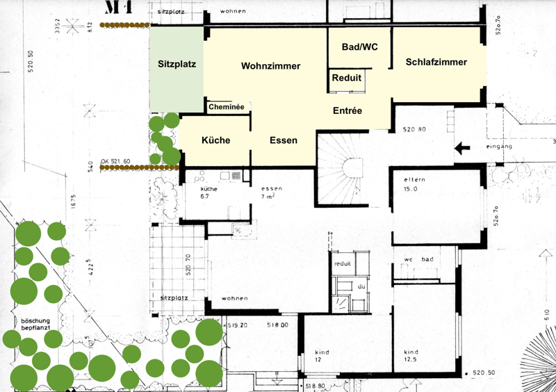Gemütliche 2.5 Zimmerwohnung mit Cheminée und Sitzplatz im Grünen (9)
