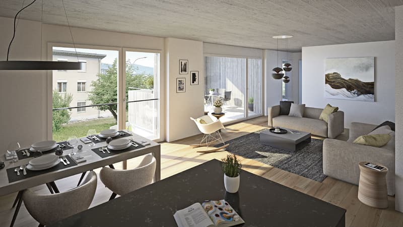 Neubauwohnung: 4.5-Zimmer-Eigentumswohnung im 2. Obergeschoss (1)