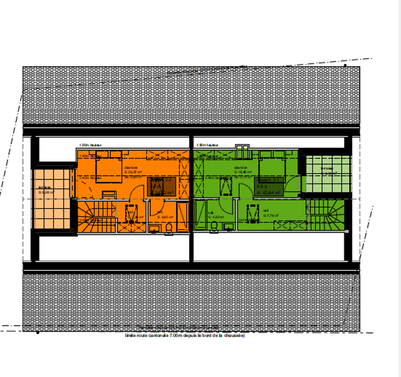 Entrance hall, Living room, Kitchen, 2 bedrooms, 2 bathrooms, Storage room, Parking place