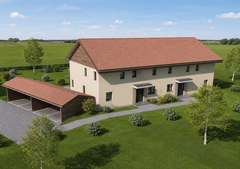 Magnifiques villas mitoyennes neuves de 5.5 pièces à vendre sur plan à Chénens (FR) (2)