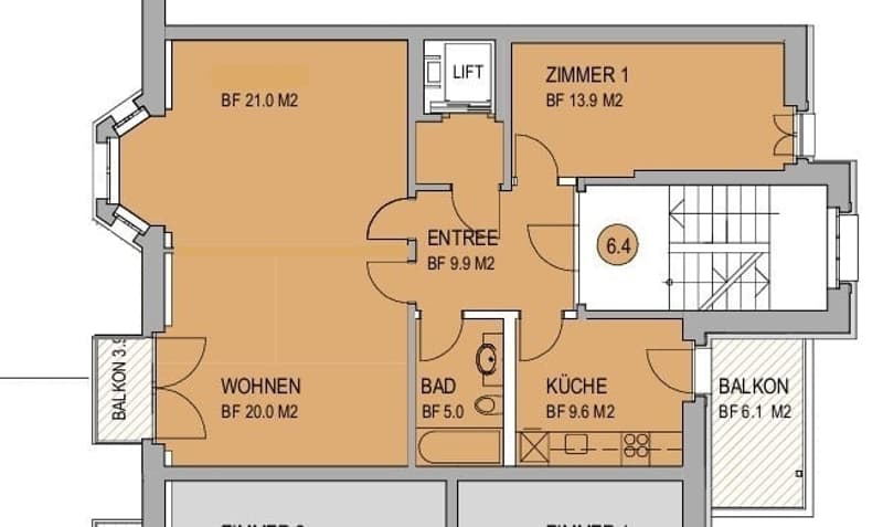 Wohnen wie in den Ferien - 2.5 Zimmer Wohnung im Löwen Center Luzern mieten (10)