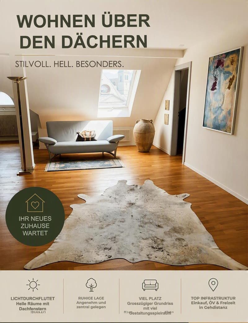 Wohnen über den Dächern des Löwen Center Luzern - Exklusive Maisonette-Attika Wohnung, 190m2 (1)