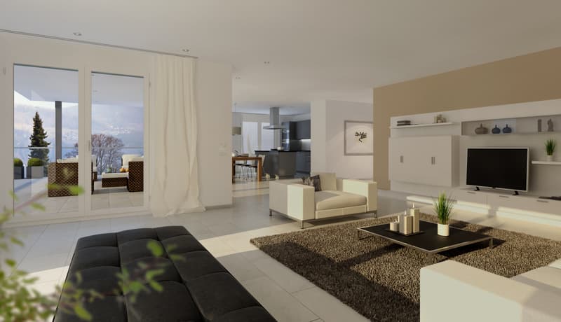 Moderne 1.5 Zimmer-Wohnung mit Seesicht zu vermieten in Hergiswil NW (2)