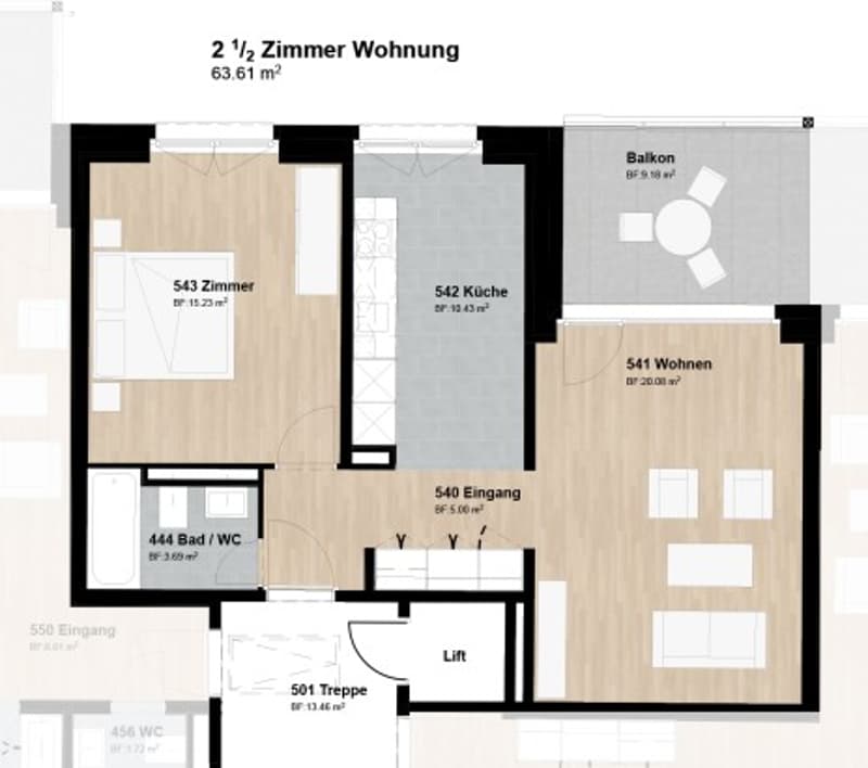 Moderne Wohnung im Herzen von Root (9)