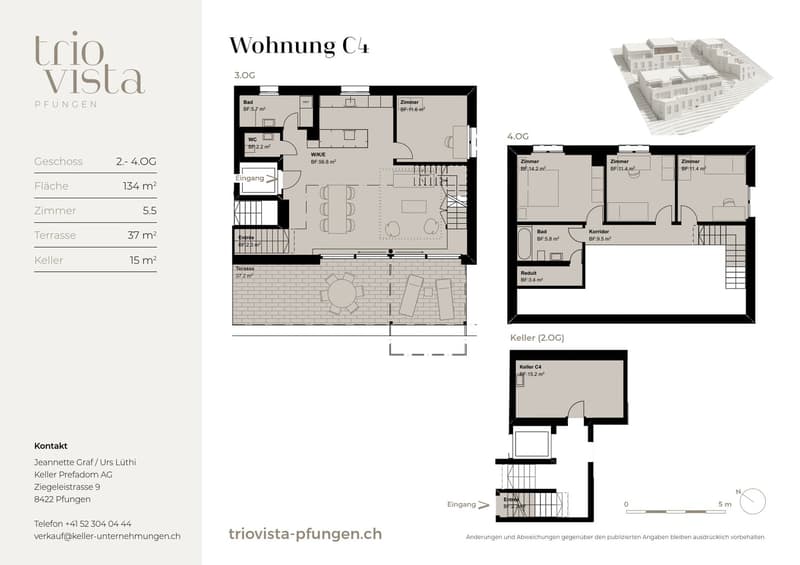 TrioVista C4 – 5.5 Zimmer mit grosszügigem Aussenraum Neubau (5)
