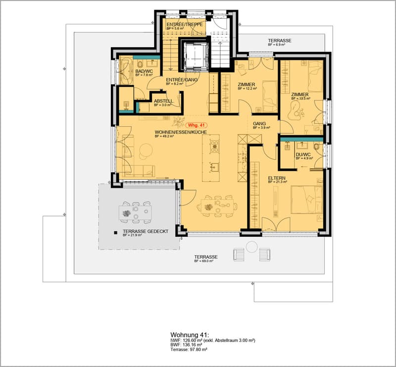 Grundriss Attikageschoss