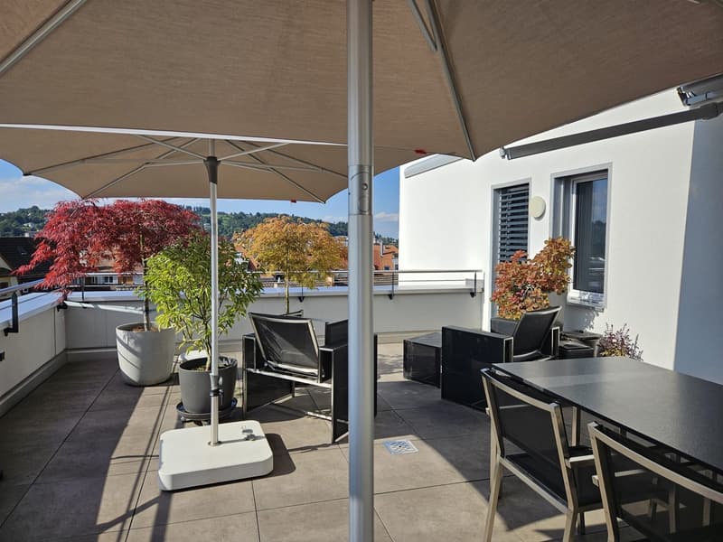 Moderne 3.5-Zimmer-Attikawohnung 86m2 mit Terrasse 93m2 und Balkon (2)