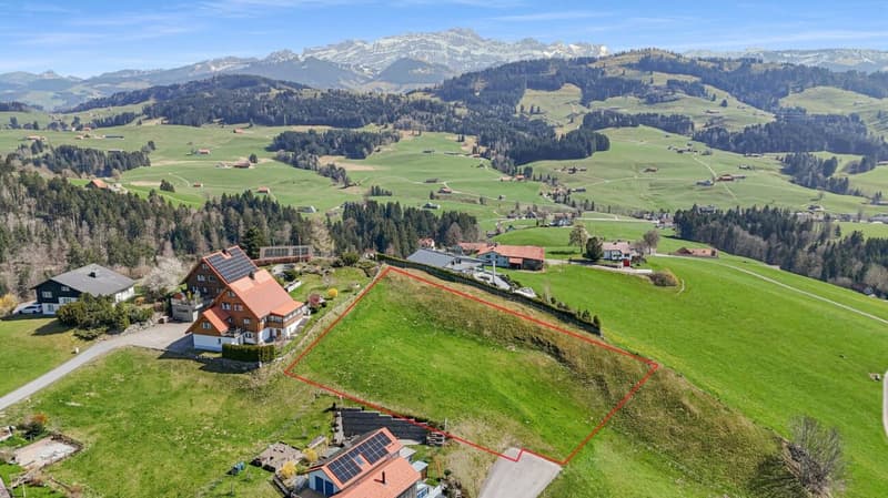 Bauen, wo die Aussicht zum Zuhause wird – Bauland in Schwellbrunn