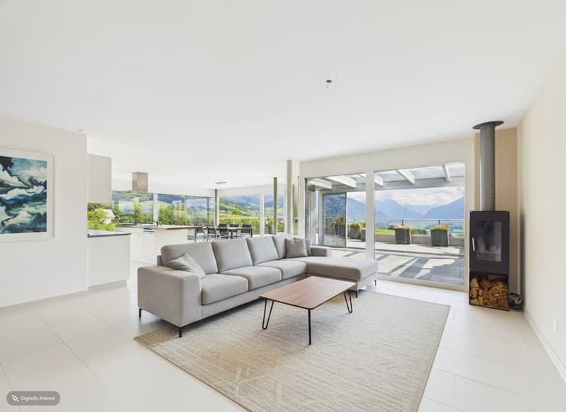 Exklusive Terrassenwohnung an wunderschöner Lage mit freier Sicht auf die Berge, die Linthebene und den Zürichsee (3)