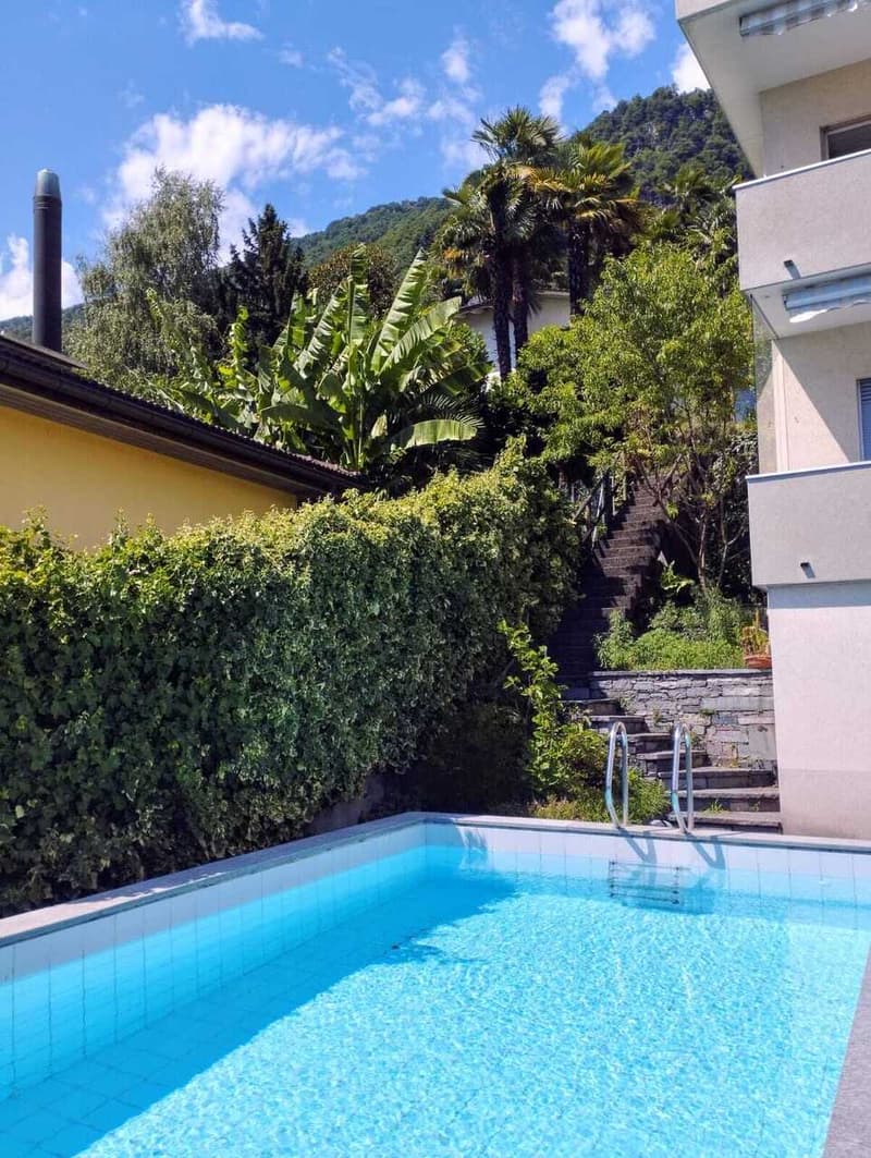 GORDOLA - Vendiamo grande appartamento con piscina in zona tranquilla (5)