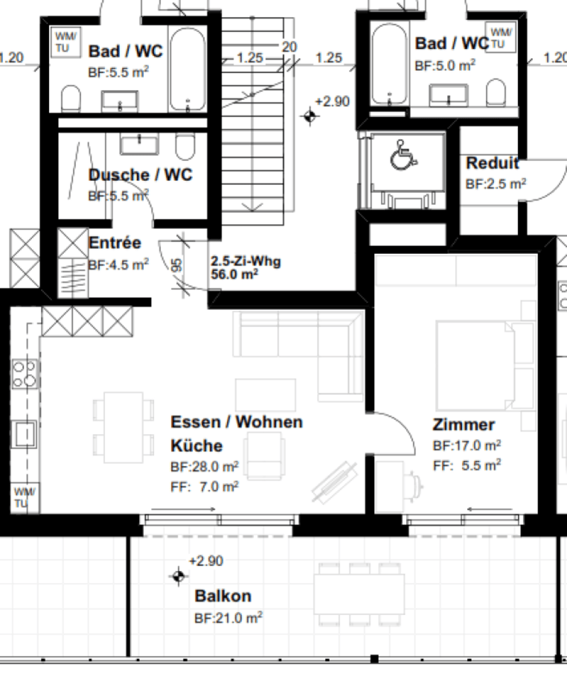 Stilvolle 2.5-Zimmerwohnung in ländlicher Umgebung (6)