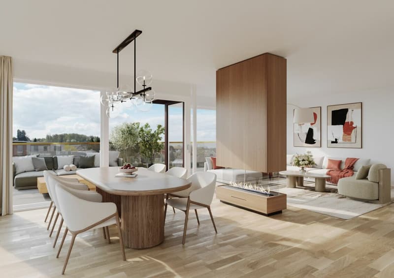 Wohnzimmer Attikawohnung