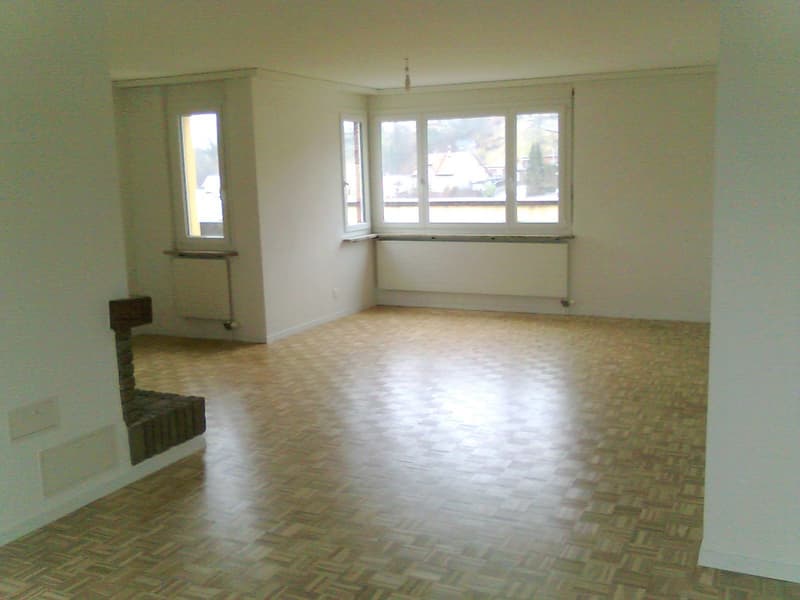 Grosse Terrasse,  moderne Küche offen zu Wohnzimmer (2)