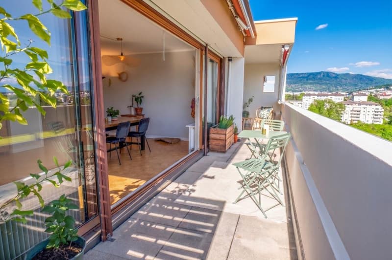 Attique traversant - Vue panoramique Mont-Blanc & Jura - 101 m² - (2)