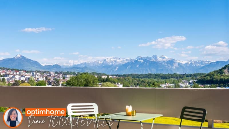Attique traversant - Vue panoramique Mont-Blanc & Jura - 101 m² - (8)