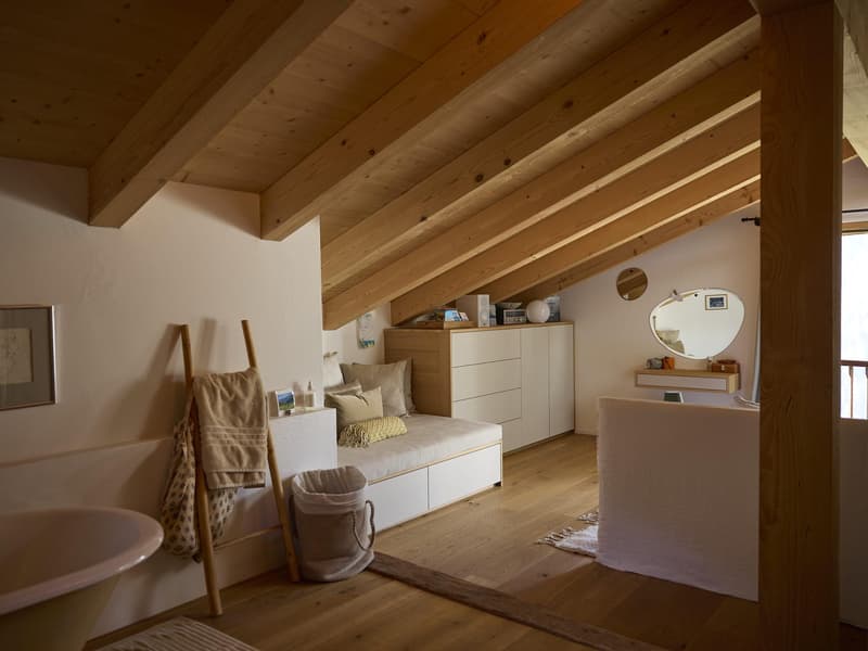 LOCATION SAISON D'HIVER - CHARMANT CHALET DE 3 CHAMBRES AVEC GRAND JARDIN OUVERT À SARREYER ? STYLE ALPIN - VUE IMPRENABLE SUR LES MONTAGNES (8)