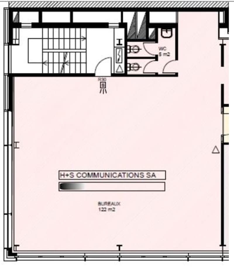 Open floor plan with living room, kitchen, 2 bedrooms, 2 bathrooms, office