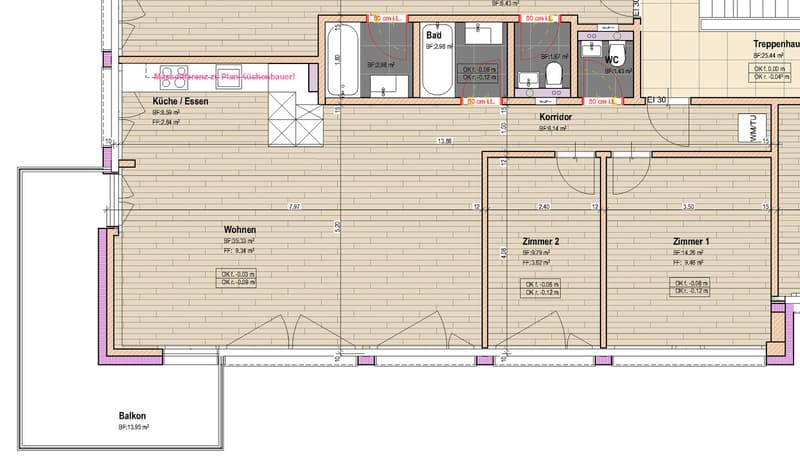 3½ - Zimmerwohnung mit grossem Balkon im beliebten Steinhölzli / Lerbermattquartier (21)