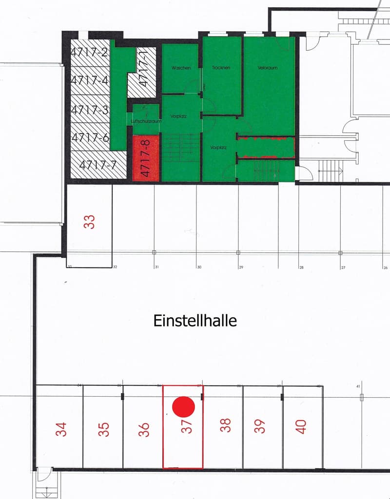 Untergeschoss / Einstellhalle