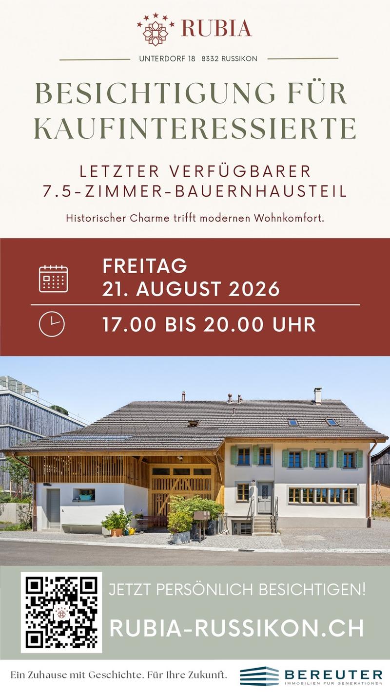 Letzte Gelegenheit: Einzigartige 7.5-Zimmer-Bauernhaushälfte (1)