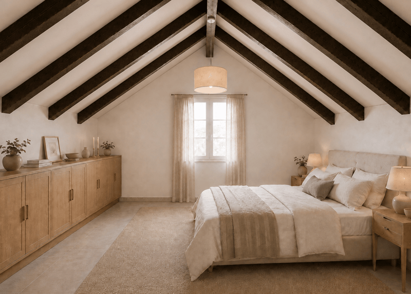 Charmantes Schlafzimmer auf derselben Etage wie restliche Wohnung