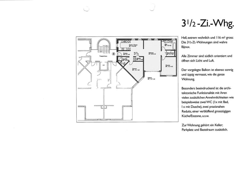 3.5-Zimmerwohnung mit 116 m², Balkon, 2 Garagenplätzen & Bastelraum  sofort bezugsbereit an attraktiver Lage in Zürich (10)