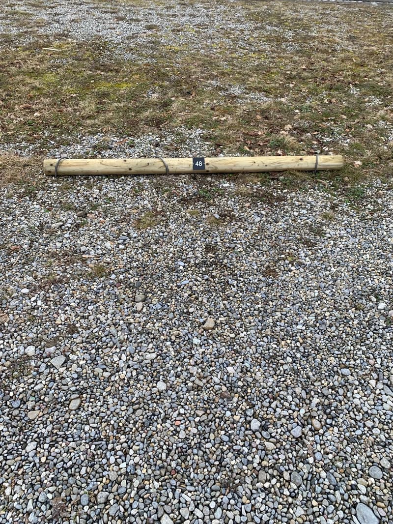 Empty gravel ground with number 48