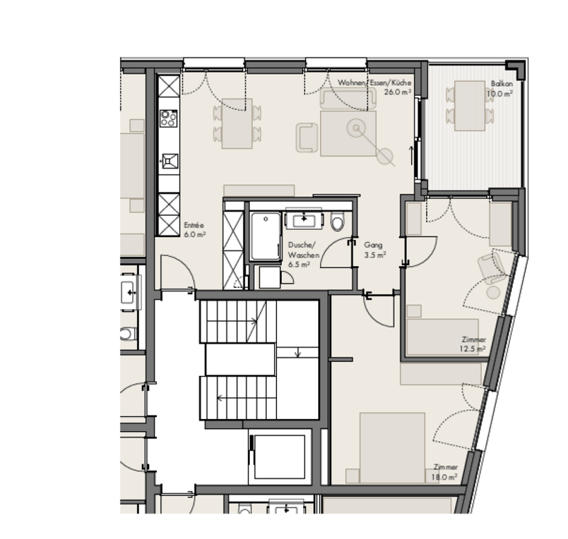 Moderne 3.5 Zimmer-Attikawohnung (6)