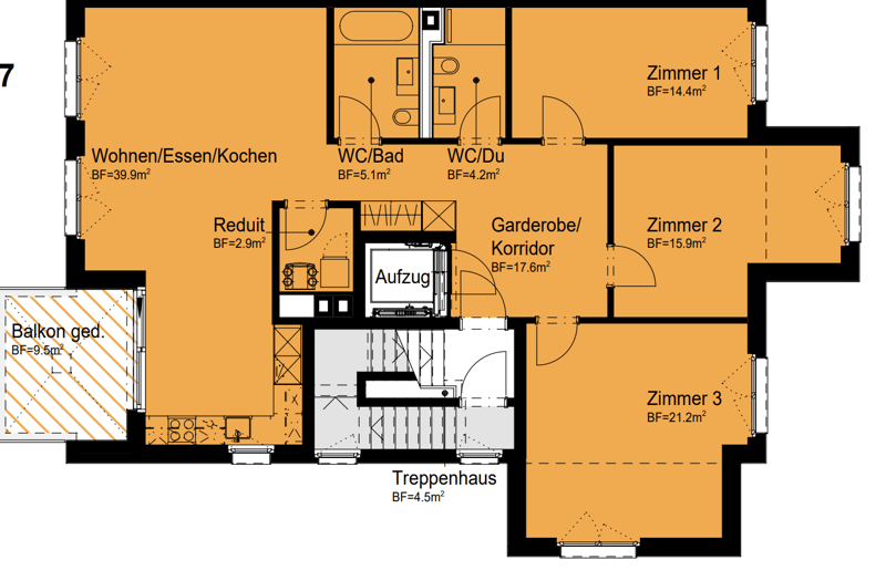 Erstbezug 4.5-Zimmer-Neubau-Wohnung mit Balkon und Stadtblick (14)