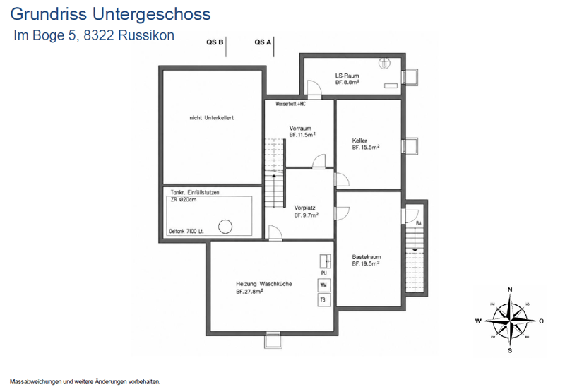 Grundriss Untergeschoss