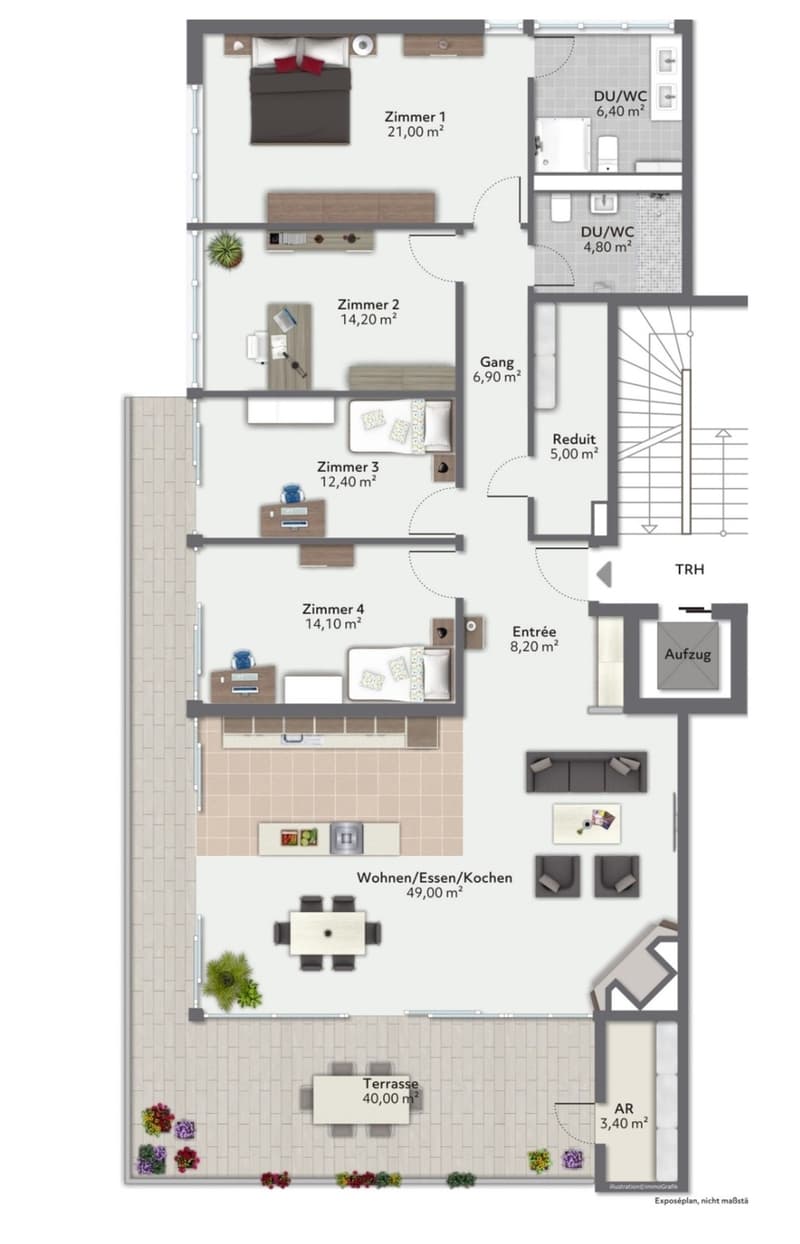 5.5-Zimmer-Wohnung Herrliberg  neu auf 3 Jahre befristet, 142 m2, Aussicht & 2 Parkplätze (2)
