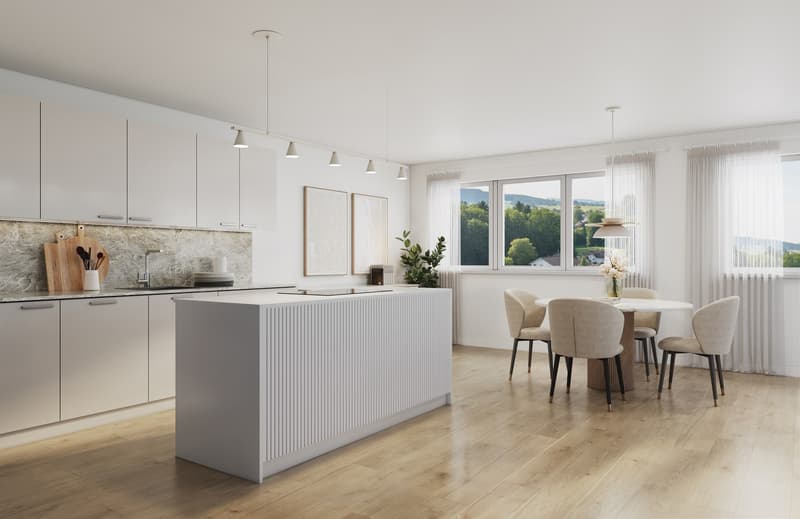 Familienwohnung 4.5-Zimmer im Neubau mit Balkon und Reduit - 105m² (1)