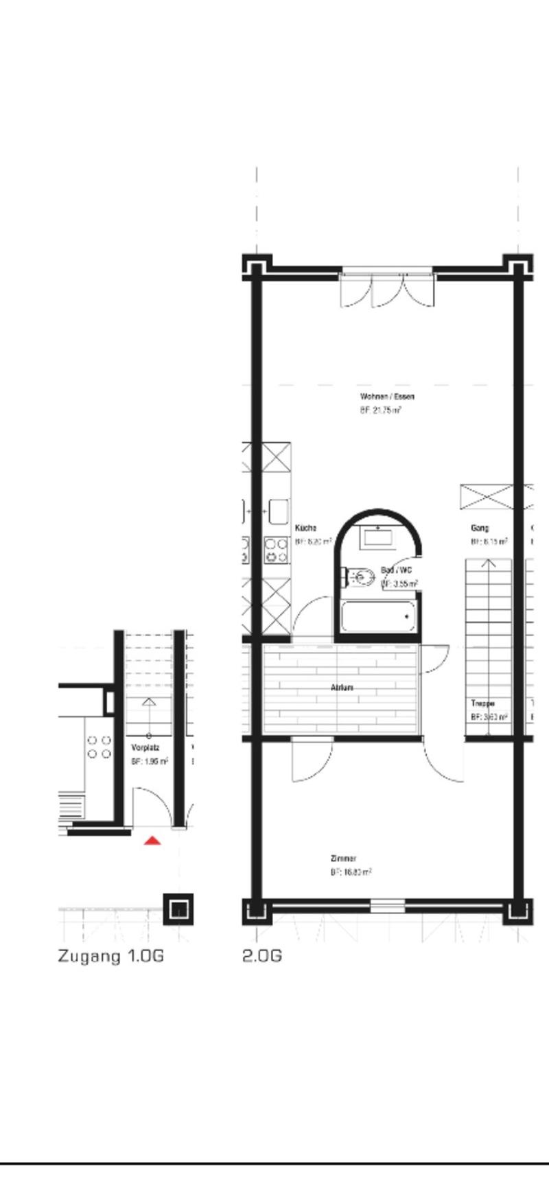 Modern Fully Furnished Apartment including parking in Neudorf Center, Cham, temporary for 13-14 months (2)