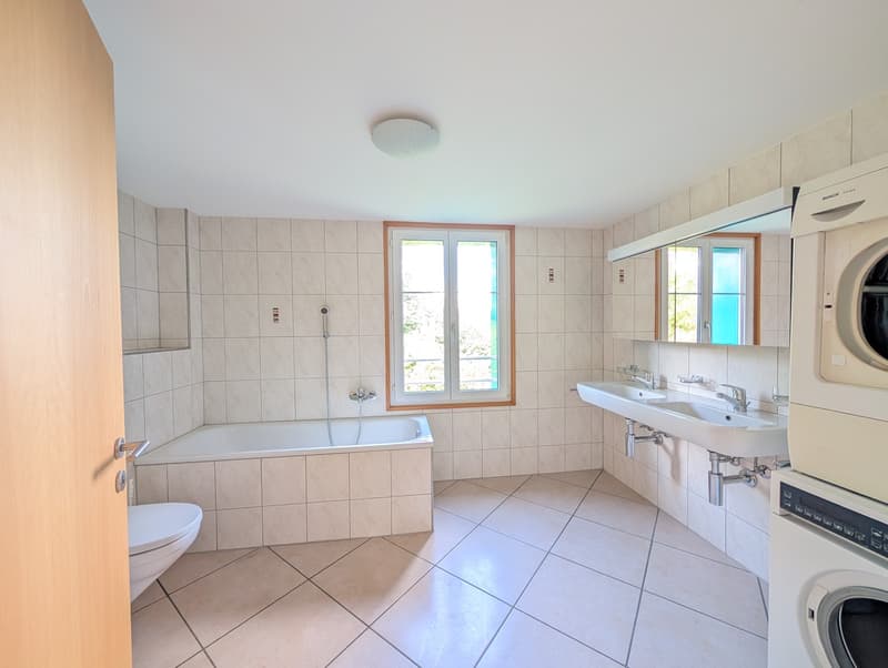 Moderne 5.5-Zi-Maisonette Attika (127m²) im Zentrum: 2 min zu Bahnhof/Migros, Gartennutzung & Bergsicht (13)