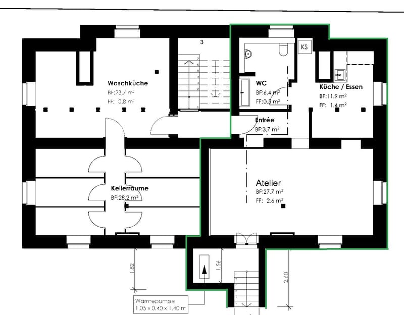 Vielseitige Gewerbe-/Hobbyfläche (ca. 50 m² Gesamtfläche) am Weibelackerweg 3, Roggwil: Teilrenoviert (5)