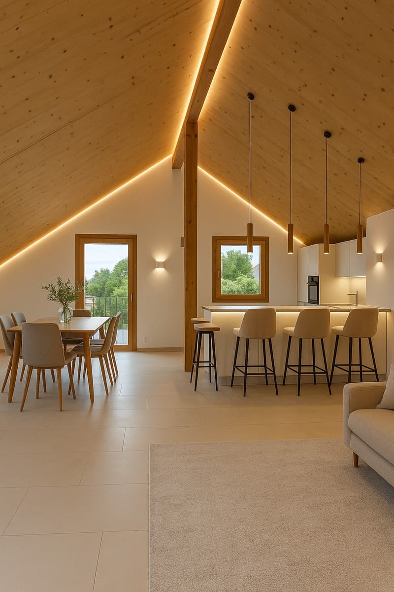 Hochwertige 3-Zimmer-Terrassenwohnung im Loftstil mit Aussicht in Rafz (4)