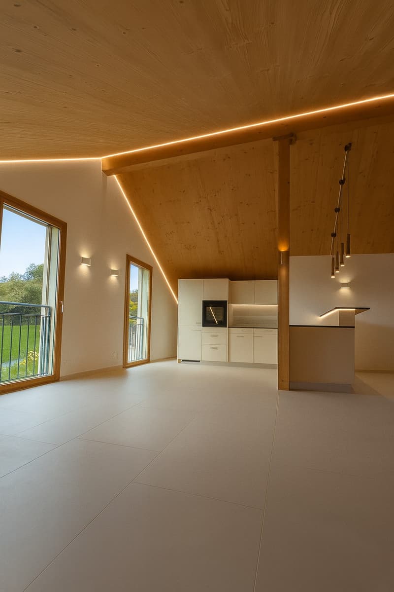 Hochwertige 3-Zimmer-Terrassenwohnung im Loftstil mit Aussicht in Rafz (7)