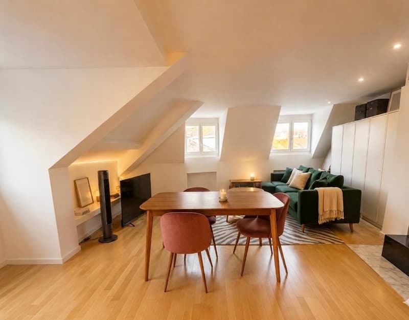 Unique Attic Duplex with Fireplace & River Views in Zurich Old Town (1)