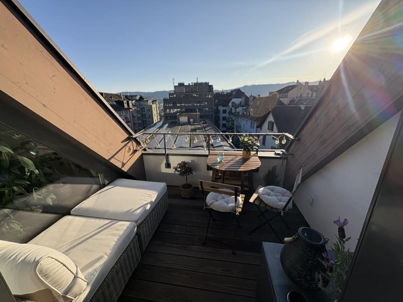 Furnished 2.5 room Apartment in Tiefenbrunnen with terrace and mountain view (6-12 months) (2)