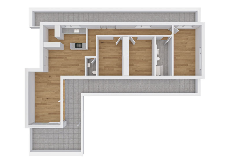Attikawohnung mit Wintergarten-Charakter, grosszügigen Terrassen und Smart Home (9)