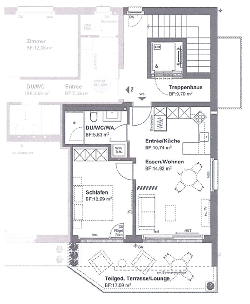 2.5 Zimmer, 45 m², CHF 1'530.00 (5)