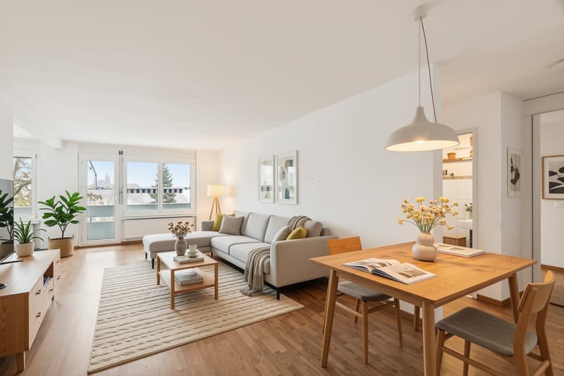 Attraktive Wohnung mit Balkon in ruhiger Lage in Bettlach (1)