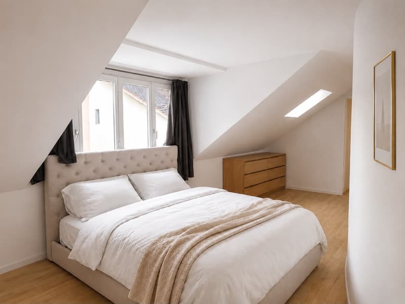 Unique Attic Duplex with Fireplace, Private Rooftop Terrace & River Views (Fully Furnished / Free Furniture!) (1)