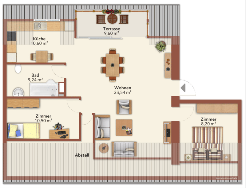 Schöne gemütliche Dachwohnung (4)