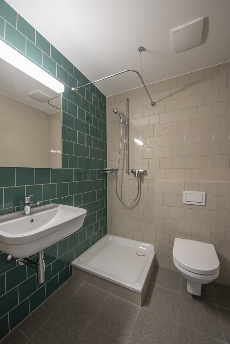 Nasszelle mit Dusche-Musterfoto
