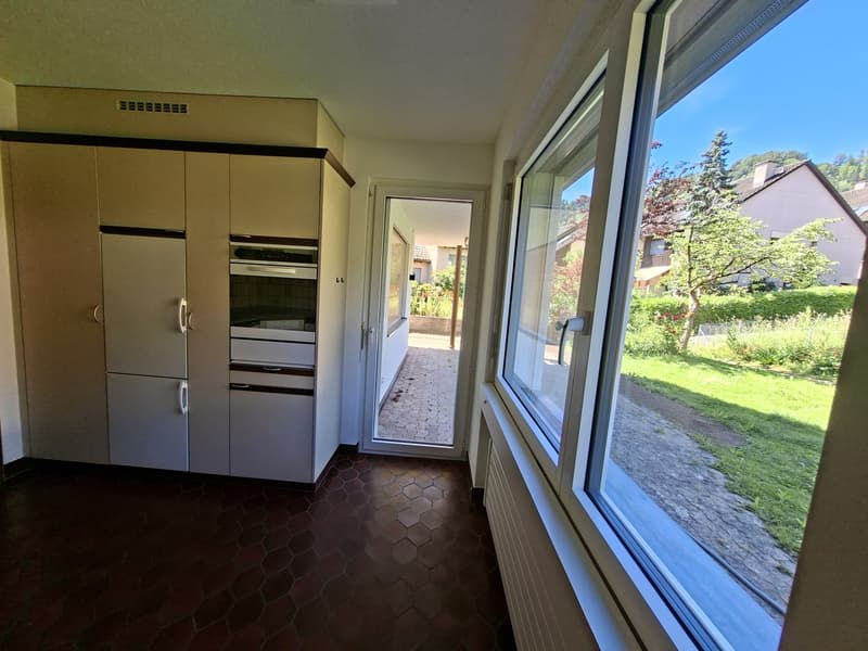 Küche mit Backofen-Steamer,KS und Sitzplatzausgang