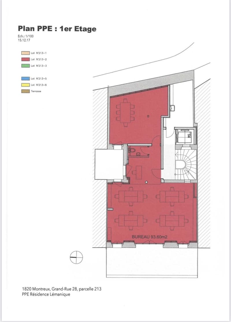Montreux centre : Espace de 90m² avec balcon (9m²), ascenseur Bureau ou Appartement (5)