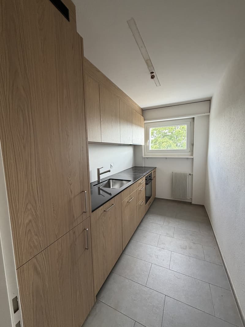 Sanierte Küche und schöner Ausblick Grosszügige 3-Zimmerwohnung im 2. Obergeschoss (2)