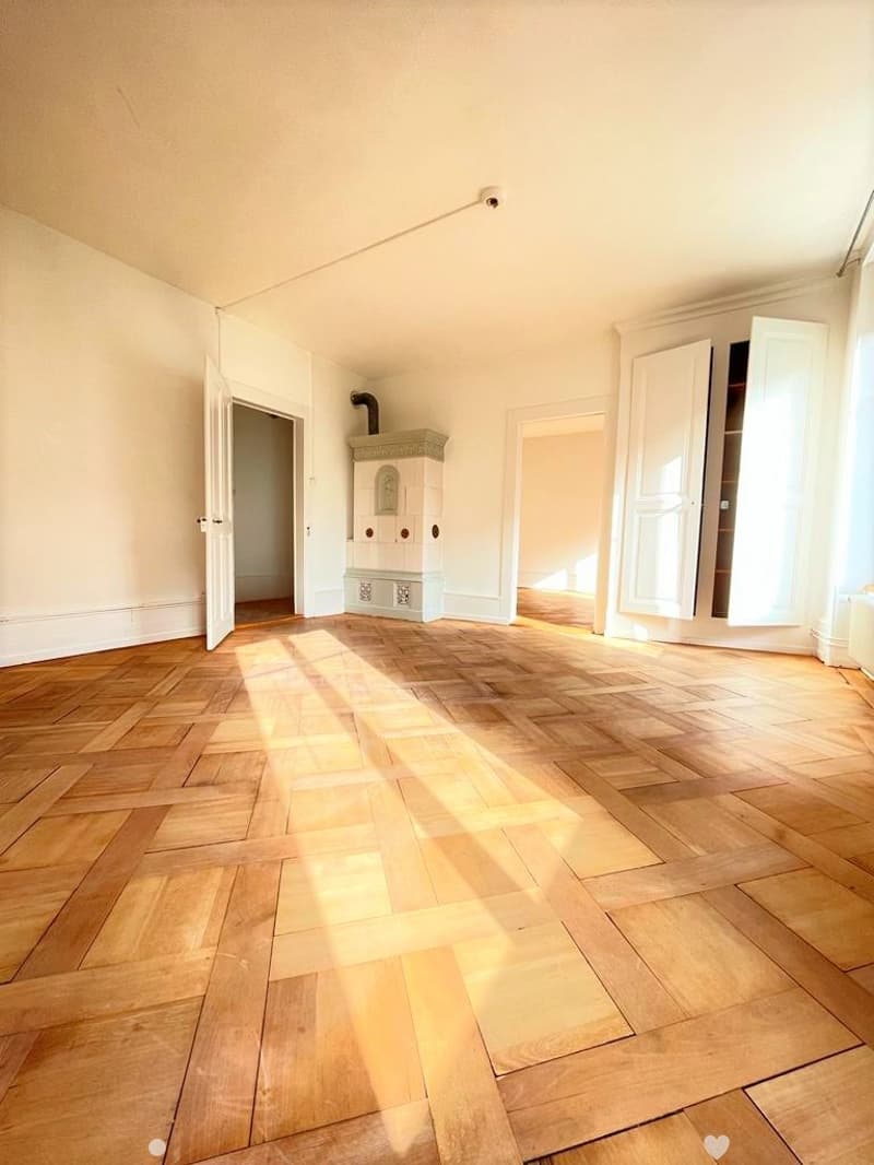 Charmante 3.5-Zi-Altbauwohnung, Tafelparkett Biel, WG-tauglich (3)
